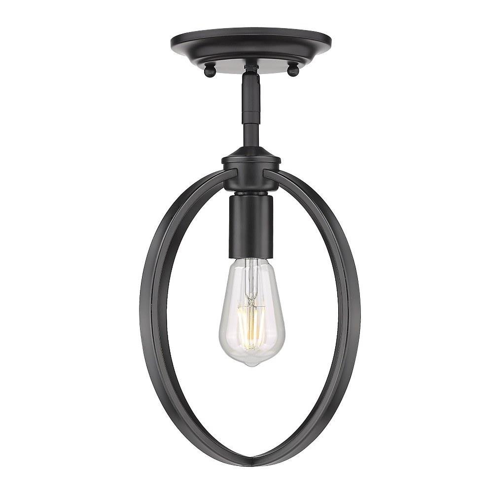 Colson 1 Light 9.75 Inch Wide Semi Flush Mount by Golden - 3167-1SF ...